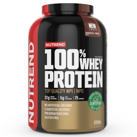 Nutrend 100% Whey Protein 2250g - Chocolate+Cocoa