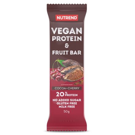 Nutrend Vegan Protein Fruit Bar 1 karton - 20x50g - Cocoa+Cherry